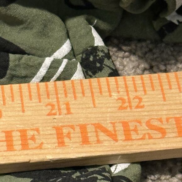 Adrienne Vittadini XL Blouse V-Neck Long Sleeve Ruffle Hem Button Front Green - Picture 4 of 9